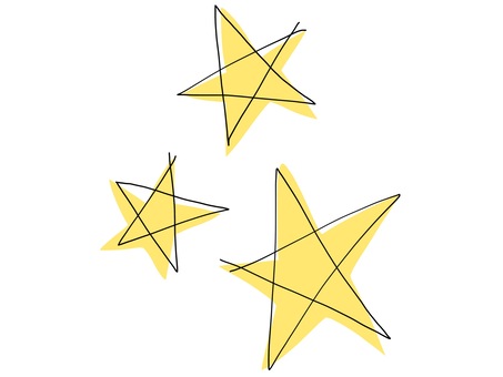 handwritten wind star material 3, star, star, stamp, JPG and PNG