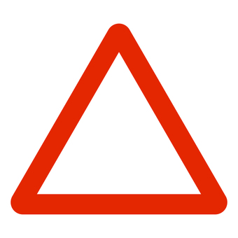 赤い三角マーク 三角形,トライアングル,フレーム,枠,図形,記号,マーク,注意,警告,危険のイラスト素材