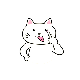 あっかんべーする白猫 ねこ,白猫,動物,キャラ,ポップ,かわいい,あっかんべー,ベー,舌,いたずらのイラスト素材