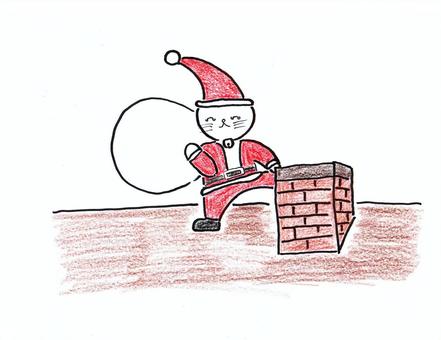 santa claus on the roof, JPG santa claus on the roof, 圣诞节, 圣诞老人, 烟囱, JPG