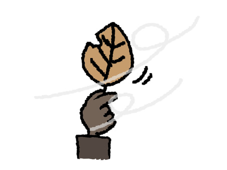 落ち葉 落ち葉,風,手袋,秋,イメージ,pop調,手描き,挿絵,ワンポイント,素材のイラスト素材