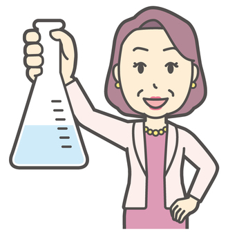  お金持ちマダム-217-バスト 実験,おばさん,中年,女性,富裕層,マダム,裕福,お金持ち,ミセス,おばちゃんのイラスト素材