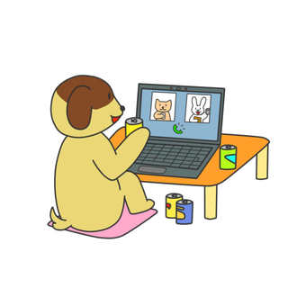 在線飲酒派對動物派對, JPG 和 PNG 在線飲酒派對動物派對, 網上酒會, 遠程酒會, 視頻電話, JPG 和 PNG