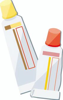塗り薬 塗り薬,軟膏,クリーム,外用薬,皮膚外用剤,薬,腫れ,痒み,かぶれ,皮膚炎のイラスト素材