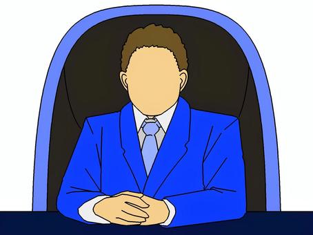 Illustration, президент, большой, фигура, 
