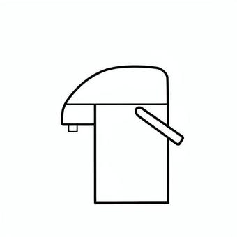 電気ポット ポット,電気ポット,家電,シンプル,手描き,手書き,イラスト,カット,イメージ,透過のイラスト素材