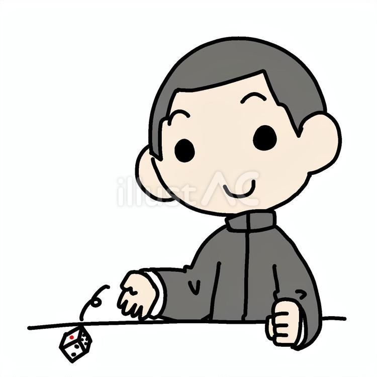 サイコロを振る少年 少年,サイコロ,振るのイラスト素材