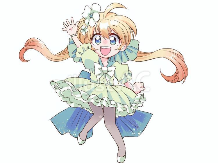 アイドルっぽい女の子3 女の子,キャラクター,アイドルのイラスト素材