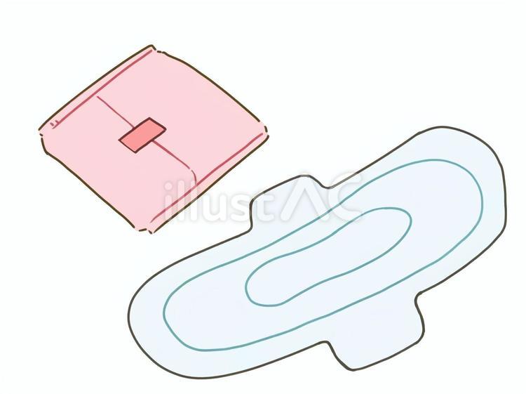 生理用品　ナプキン 生理用品,ナプキン,生理のイラスト素材
