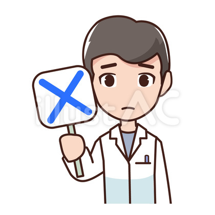 表情豊かな医師_バツ