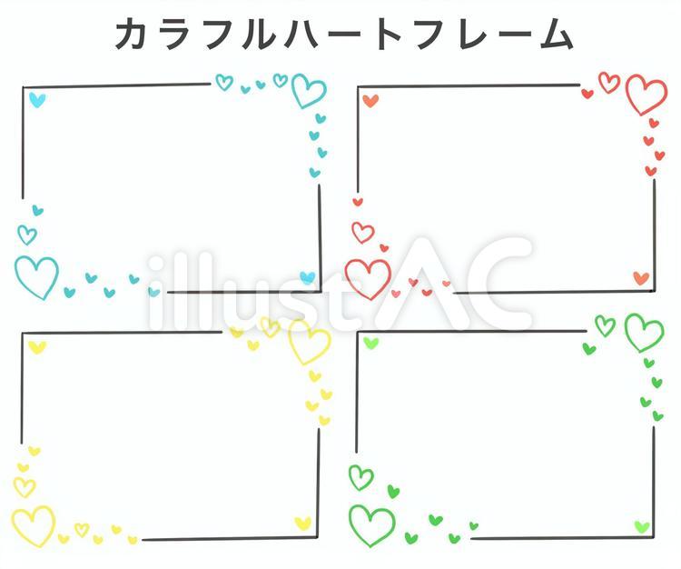 ハートのフレーム フレーム,外枠,ハートのイラスト素材