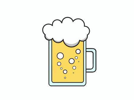 冷えていて美味しい飲み物ビールのアイコン ビール,アルコール,泡,ジョッキ,飲み物,グラス,飲食店,美味しい,美味しそう,清涼感のイラスト素材