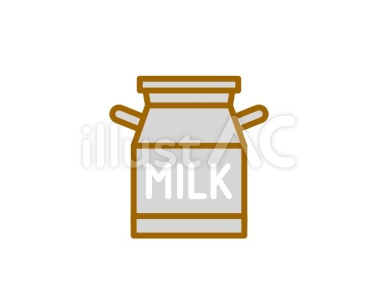 ミルク缶　文字 牛乳,缶,容器のイラスト素材