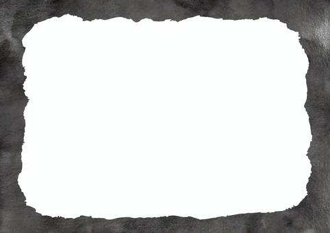 水彩フレーム_ハロウィンカラー黒2 水彩フレーム_ハロウィンカラー黒2 黒,水彩,フレーム,背景,ブラック,水彩画,手描き,絵の具,透明感,アナログのイラスト素材