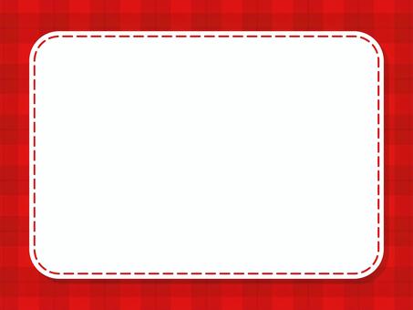 シンプルなタータンチェックのフレーム 赤 背景,チェック柄,クリスマス,冬,赤,チェック,タータン,格子柄,シンプル,かわいいのイラスト素材