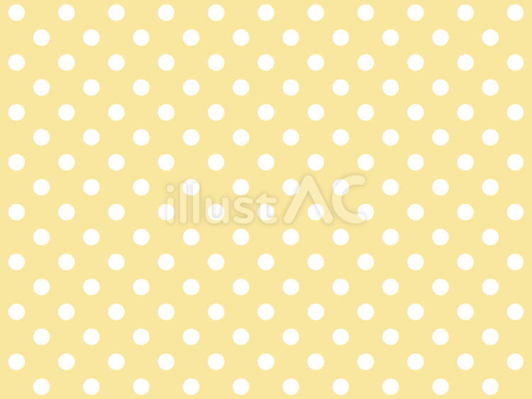 水玉模様（白ドット×ミルキーイエロー） 水玉模様,水玉,水玉背景のイラスト素材