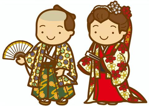 江戸人-4c 江戸時代,江戸,時代劇,殿様,御台,お姫様,侍,武士,着物,髷のイラスト素材