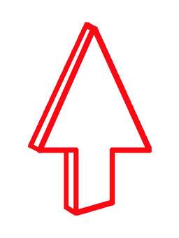 立体的上矢印 矢印,記号,上,アイコン,アイキャッチ,上がる,増加,値上げ,アップ,マークのイラスト素材