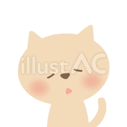 寝顔ねこ(ベージュ)