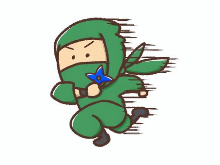 走る忍者 走る忍者 忍者,忍び,忍装束のイラスト素材