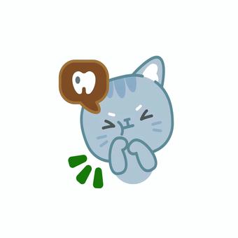 イラスト093 猫,ネコ,歯のイラスト素材