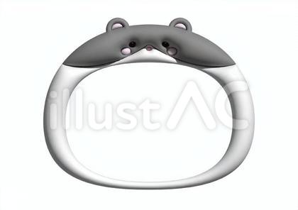 ぷっくりフレームハムスターグレーつや消し