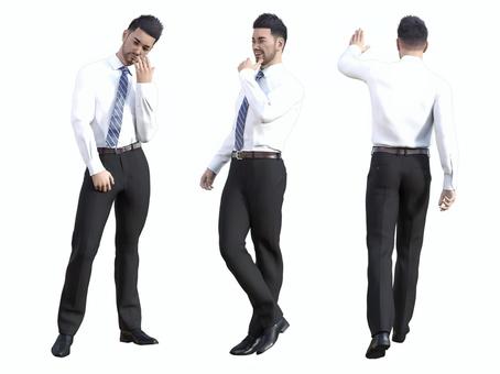 Illustration, male, whole body, clipping, 