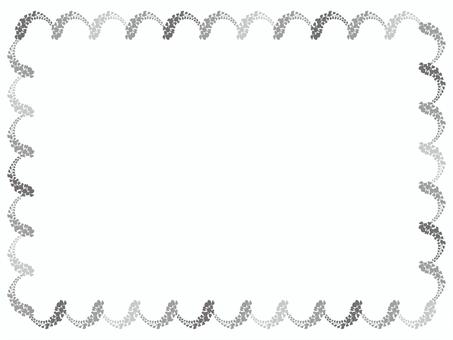 藤の花のフレーム(四角)03