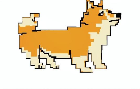 Illustration, और प्यारा, corgi, कुत्ता, 