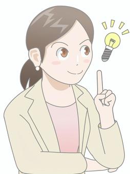 ビジネスウーマン2510(ひらめき)