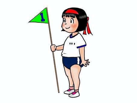 運動会の用具係 運動会の用具係 人物,こども,小学生のイラスト素材