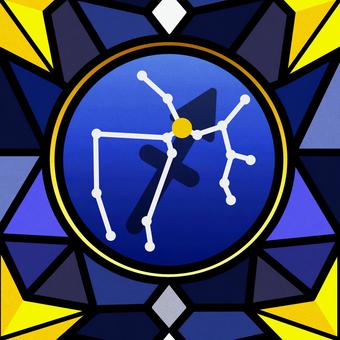 シームレスなモザイク　射手座　ｐ  射手座,いて座,星占い,ホロスコープ,占星術,12星座,宇宙,天体,天文,ギリシャ神話のイラスト素材