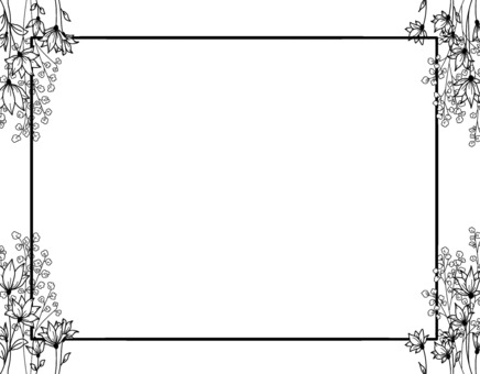 Flower frame illustration, flores, marco, de moda, JPG and PNG