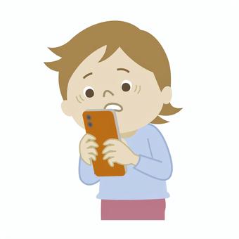 視力_子どもスマホ2 子ども,キッズ,幼児,近視,近眼,目,視力,視力低下,疲れ目,姿勢のイラスト素材