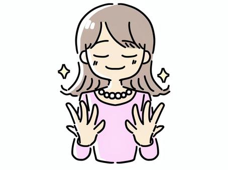 自分ご褒美なイラスト アクセサリー,ご褒美,幸せ,華やか,女性,人物,プレゼント,おしゃれ,パール,ネックレスのイラスト素材