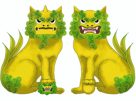 狛犬(황금·2대 세트), JPG 및 PNG 狛犬(황금·2대 세트), 사자, 아가타, 광주, JPG 및 PNG