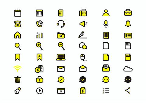 SNS・WEB・ビジネスアイコンセット SNS・WEB・ビジネスアイコンセット sns,webサイト,ビジネス,アイコンセット,ふんわりフォルムのイラスト素材