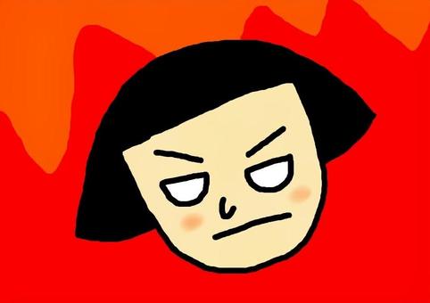めちゃくちゃ怒っている人 怒る,激怒,燃える,女性,白目のイラスト素材