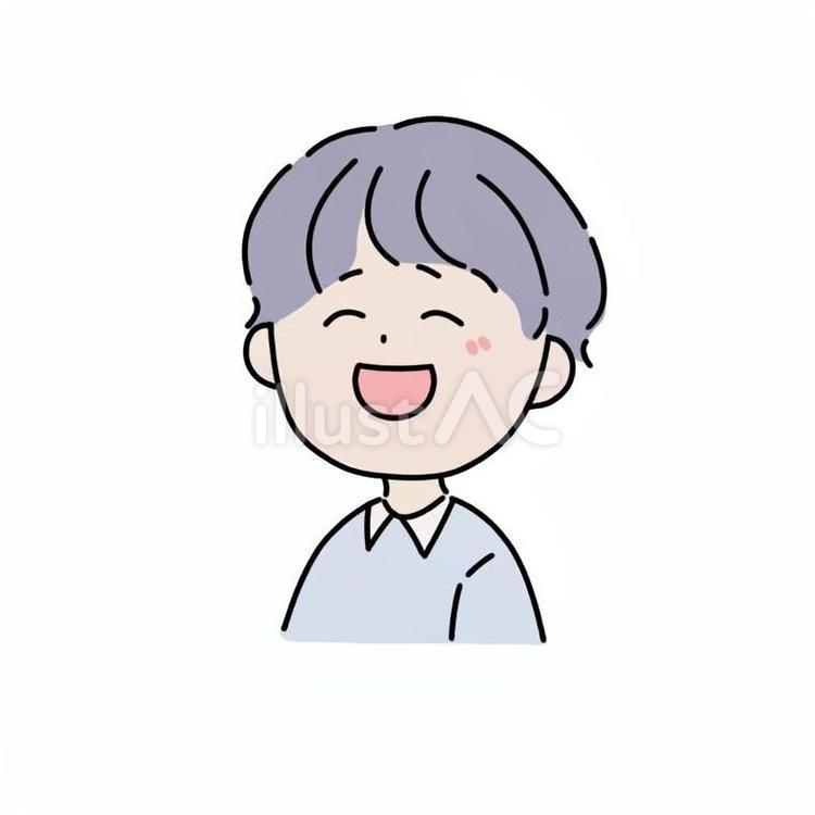 やさしい表情の人物アイコン（笑顔） 表情,アイコン,人物のイラスト素材