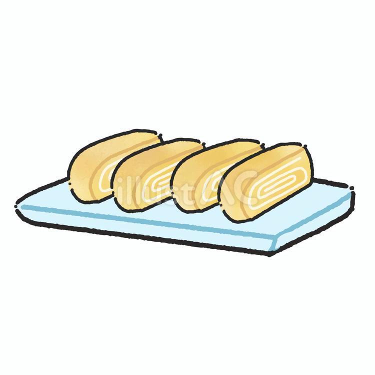 卵焼きのイラスト 卵焼き,卵,朝食のイラスト素材