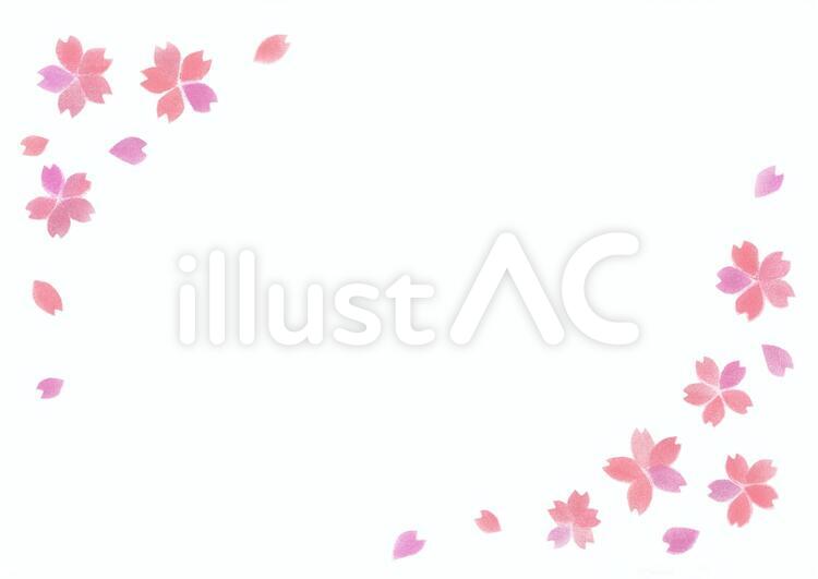 桜フレーム 桜,花,チェリーブロッサムのイラスト素材