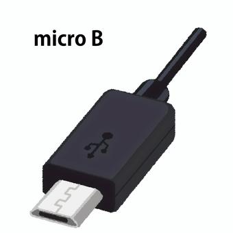 USBケーブル（micro B） usbケーブル,micro-b,パソコン,モバイル,スマホ,ノートパソコン,タブレット,インターネット,家電,電気屋のイラスト素材