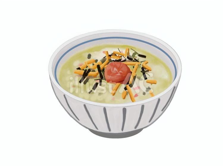 梅茶漬け お茶漬け,梅,梅干しのイラスト素材