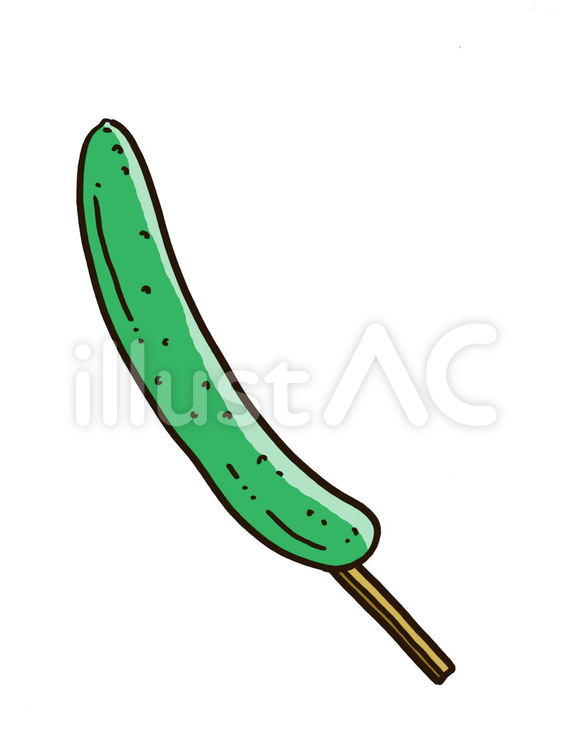 冷やしきゅうり きゅうり,野菜,夏野菜のイラスト素材