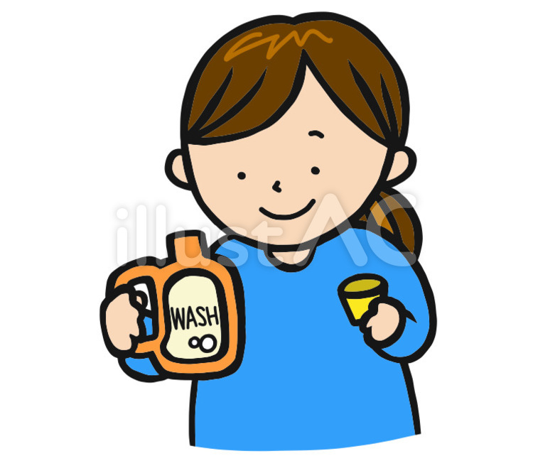 洗剤 洗剤,柔軟剤,漂白剤のイラスト素材