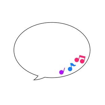 3つの音符の吹き出し3 吹き出し,音符,音楽,四分音符,八分音符,セリフ,コメント,オシャレのイラスト素材