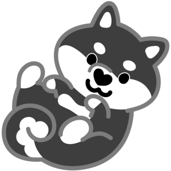 ハート鼻の柴犬（ごろん）3 柴犬,犬,動物,ハート,鼻,ゴロン,寝転がる,仰向け,シンプル,かわいいのイラスト素材