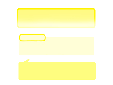 黄色の台詞枠セット 黄色の台詞枠セット テロップ枠,セリフ枠,黄色,半透明,グラデーション,吹き出し,フレーム,シンプル,素朴,文字スペースのイラスト素材