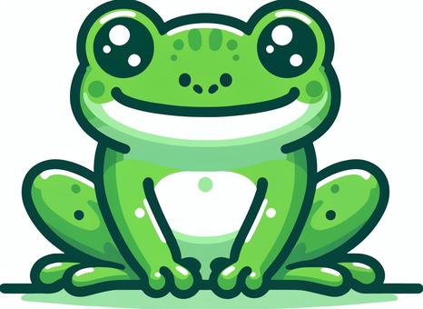 Illustration, tier, ein frosch, amphibie, 