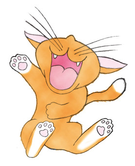 Illustration, cat, laugh, a big laugh, 